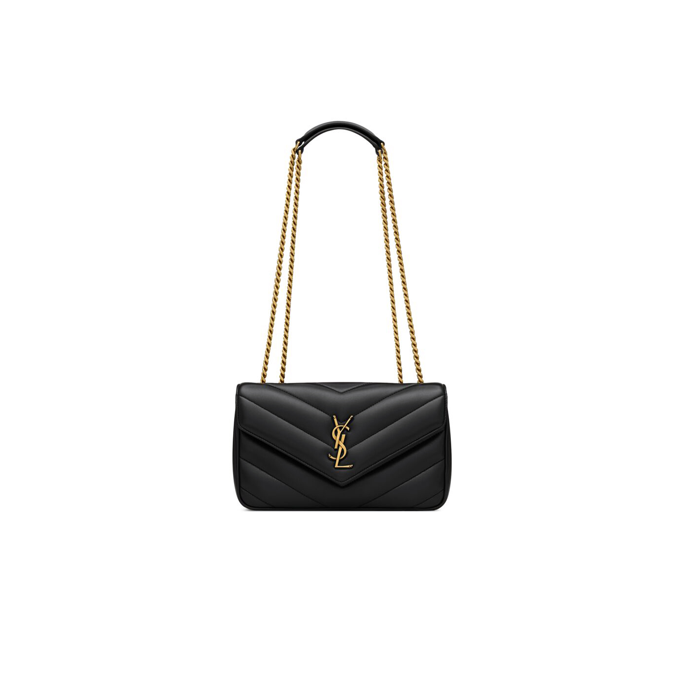 YSL LOULOU SMALL IN MATELASSÉ LAMBSKIN 801437AAEAX1000 (24*14*6cm)